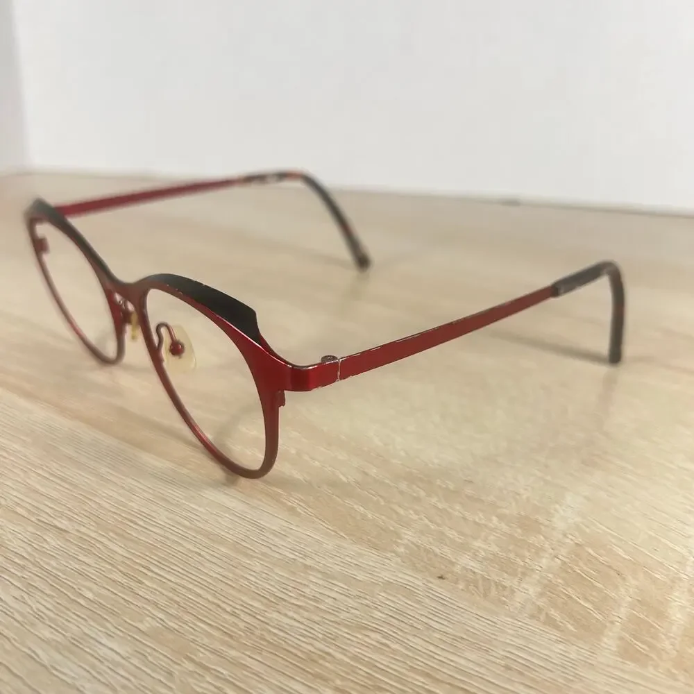 JF Rey JF2757 3000 Red Black Eyeglasses READ DESC 48-18-143 Frames Only